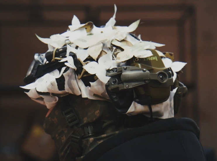 Чехол на шлем "Ковер" AP-110 форма листьев березы